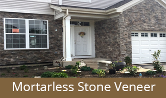 Mortarless Stone Veneer Button with home with beautiful stone veneer