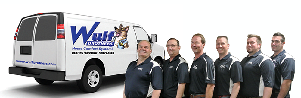 Wulf Brothers team standing next to installation truck